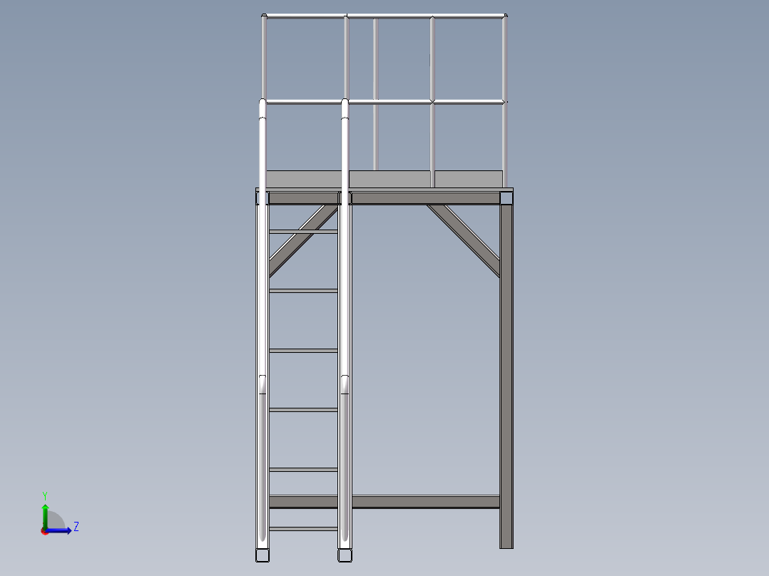 操作平台左视图
