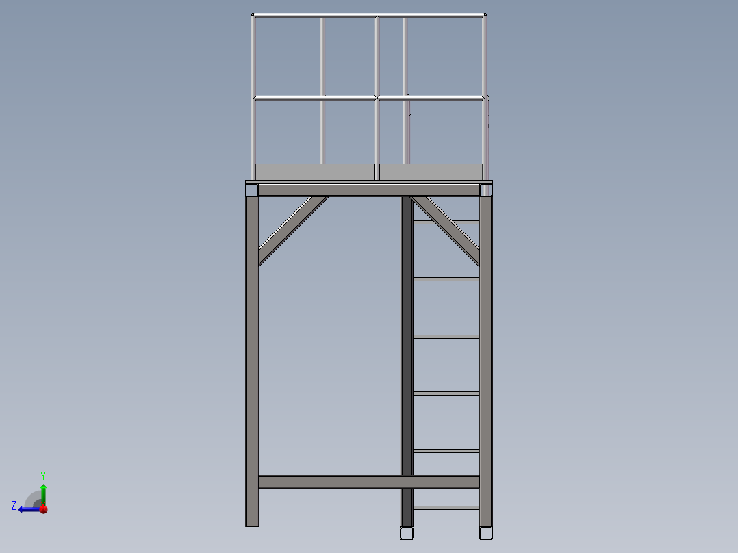 操作平台右视图