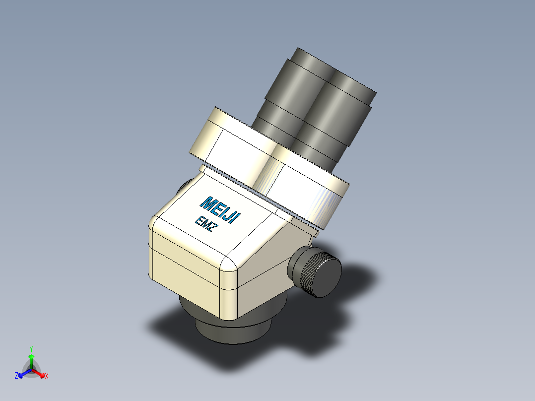 显微镜数模 MICROSCOPE 3D STP