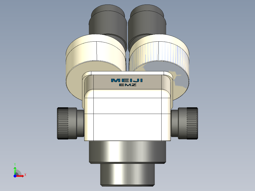 显微镜数模 MICROSCOPE 3D STP前视图
