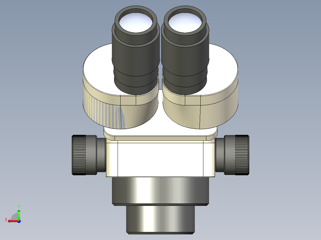 显微镜数模 MICROSCOPE 3D STP后视图