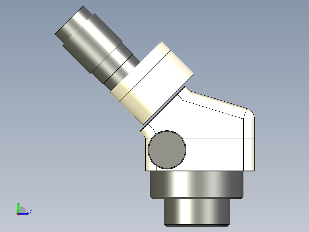显微镜数模 MICROSCOPE 3D STP左视图