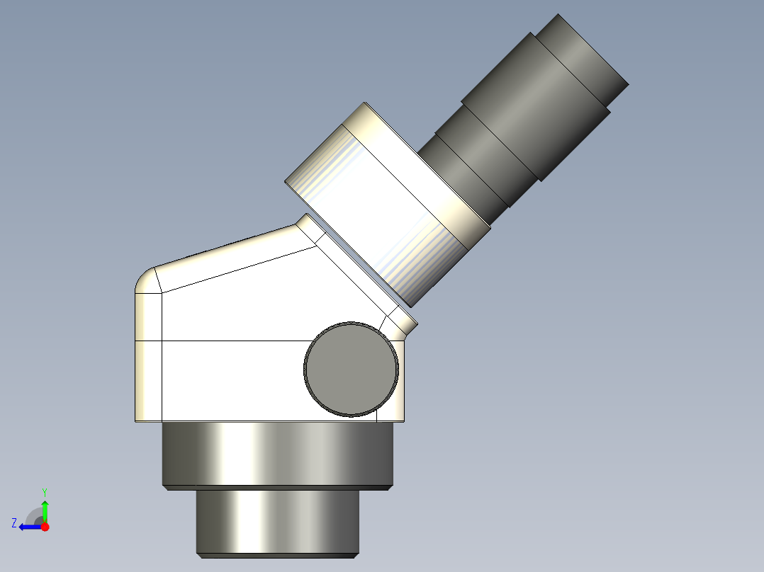 显微镜数模 MICROSCOPE 3D STP右视图
