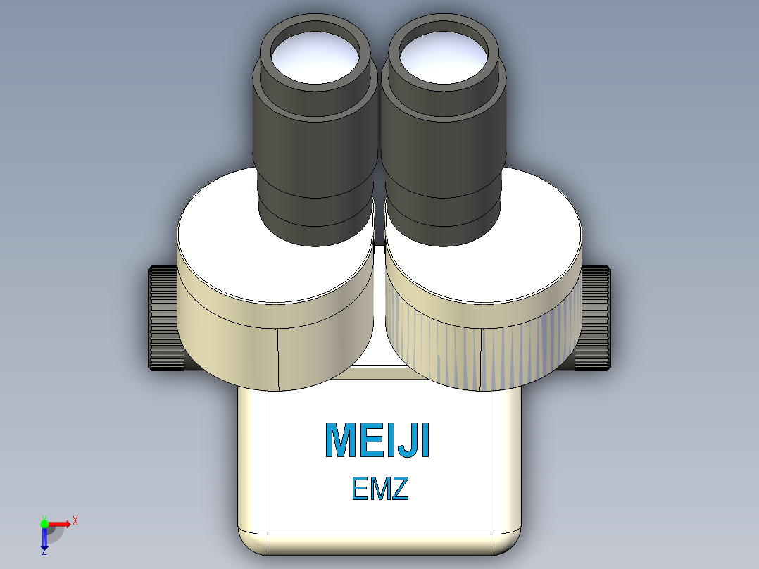 显微镜数模 MICROSCOPE 3D STP俯视图