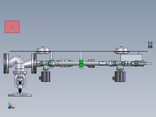 吹扫气动阀台step前视缩略图