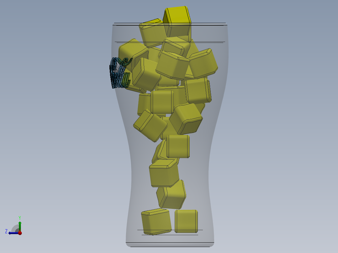 玻璃器子、杯子右视图