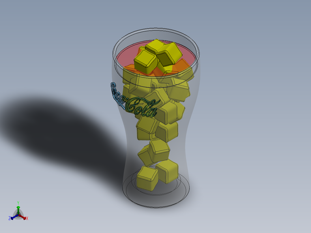 玻璃器子、杯子正等轴测图