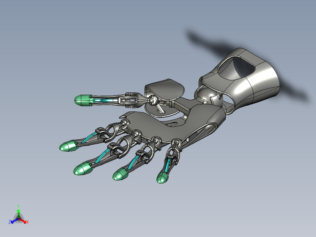 仿生机械手机械臂biomimetic-hand-1 1 STP正等轴测图