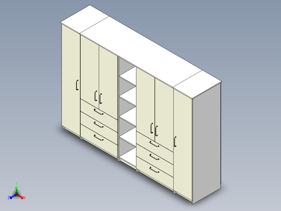 卧室衣柜和抽屉柜