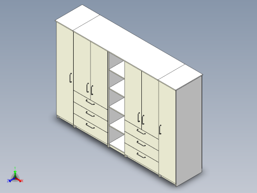 卧室衣柜和抽屉柜