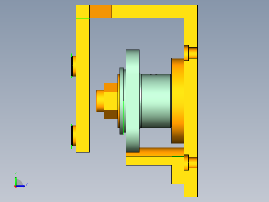典型钻孔夹具MF80左视图