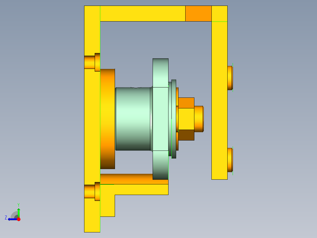 典型钻孔夹具MF80右视图