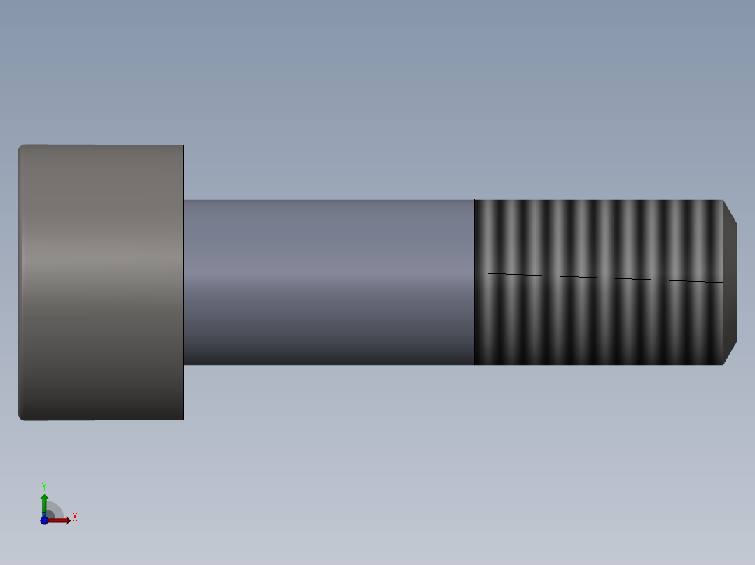 GB╱T 70.1-2008[内六角圆柱头螺钉M6×20]右视图