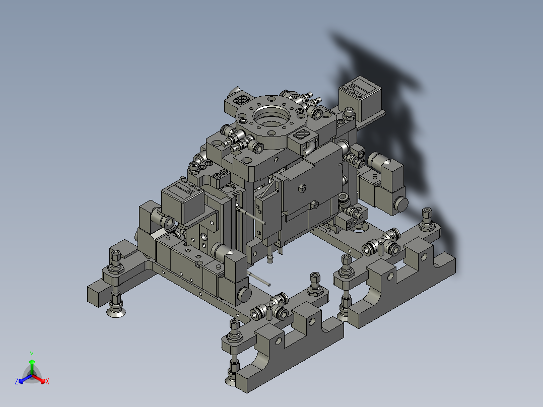 集成站-PCB板吸附主视图