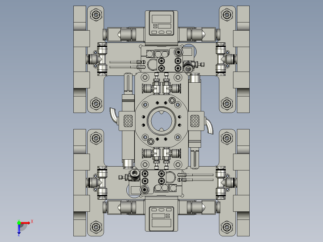 集成站-PCB板吸附俯视图