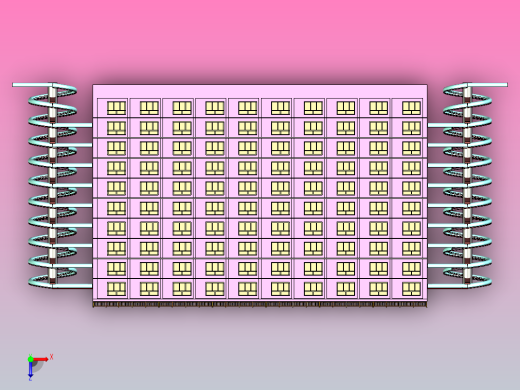 高层紧急逃生系统俯视缩略图