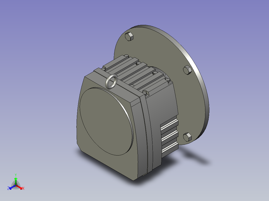 CQGRR斜齿轮减速电机GR107R77-Y15-4P-528-M1_GRF斜齿轮减速机-AA200T主视图