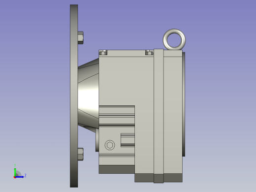 CQGRR斜齿轮减速电机GR107R77-Y15-4P-528-M1_GRF斜齿轮减速机-AA200T左视缩略图