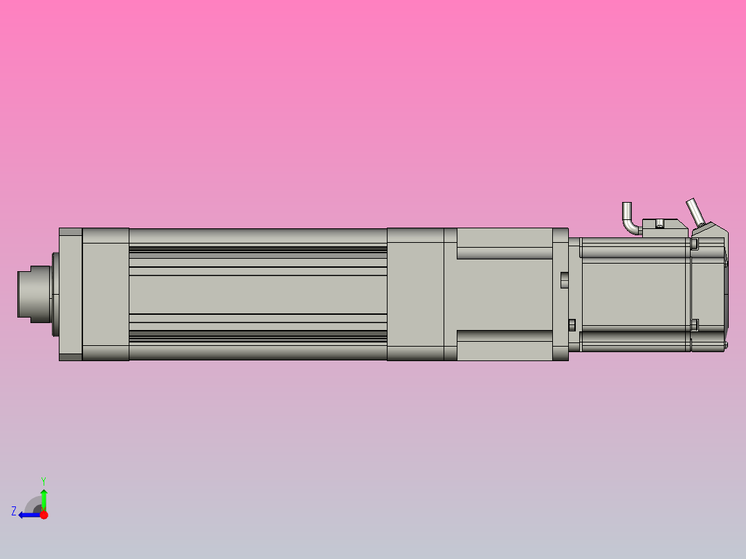 伺服电缸MRB80系列MRZX直连（内螺纹）MRB80-L5-S50-MRQD-MRN-MRZX-750W右视图