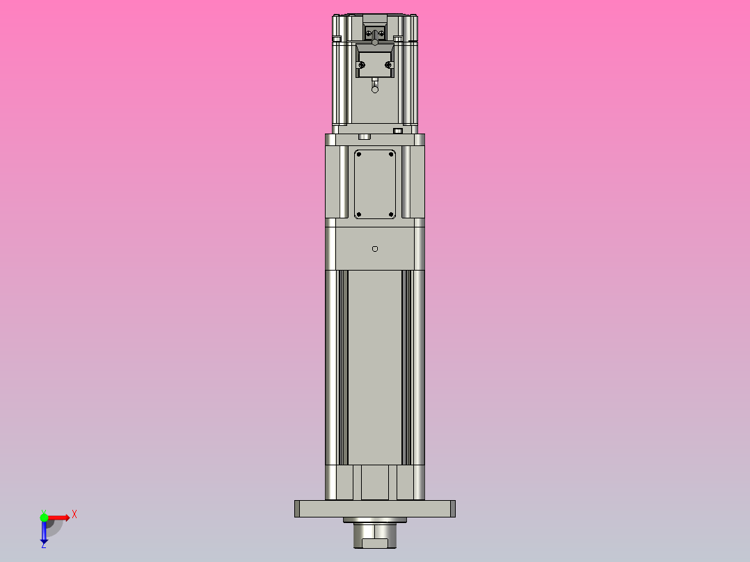 伺服电缸MRB80系列MRZX直连（内螺纹）MRB80-L5-S50-MRQD-MRN-MRZX-750W俯视图