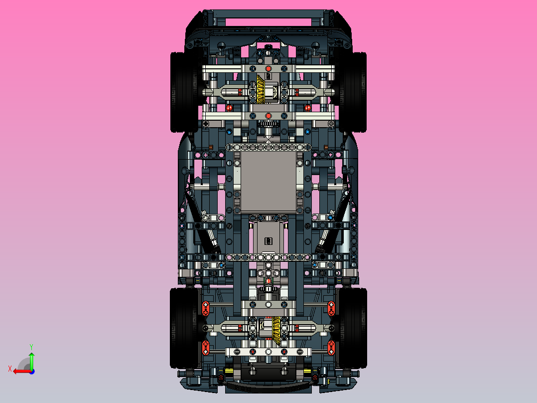 乐高汽车模型后视图