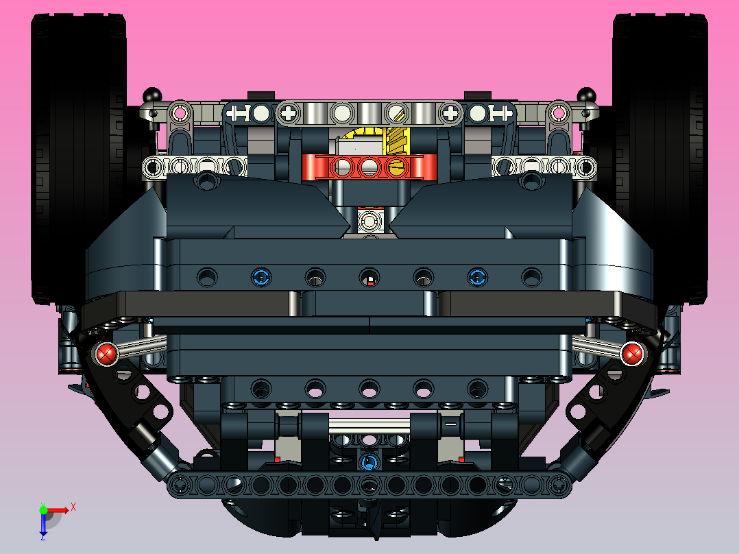 乐高汽车模型俯视图