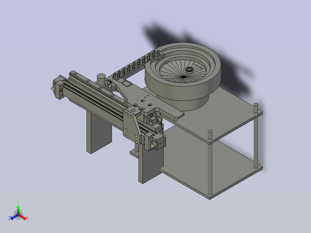 联轴器上料机构正等轴测图