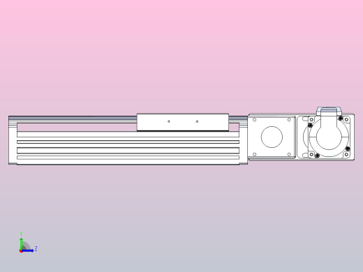 皮带直线轴半封闭可选导轨TPA-HNB-120D-110-L100-MR-Y-P40-N3左视缩略图