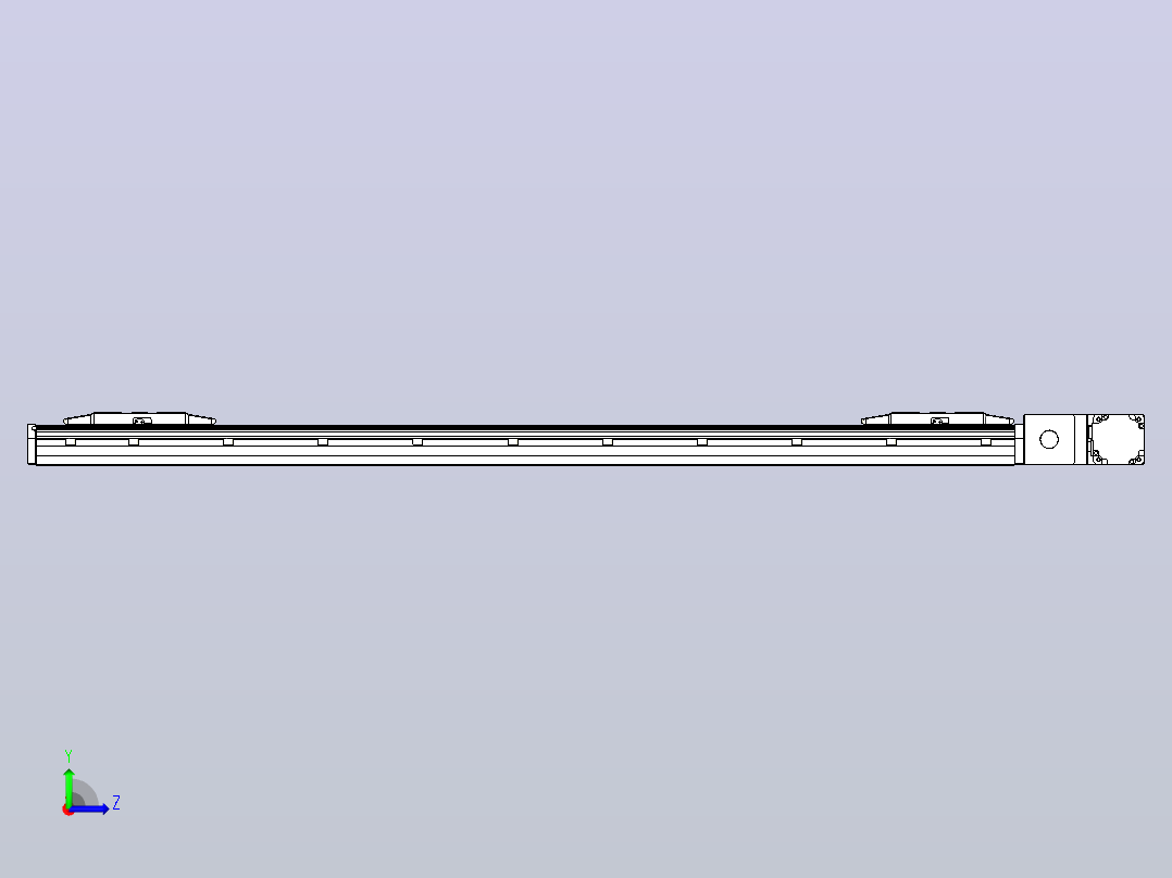 皮带直线轴双滑块型TPA-GCBS-150-P80-L500-QR-M75-N3左视图