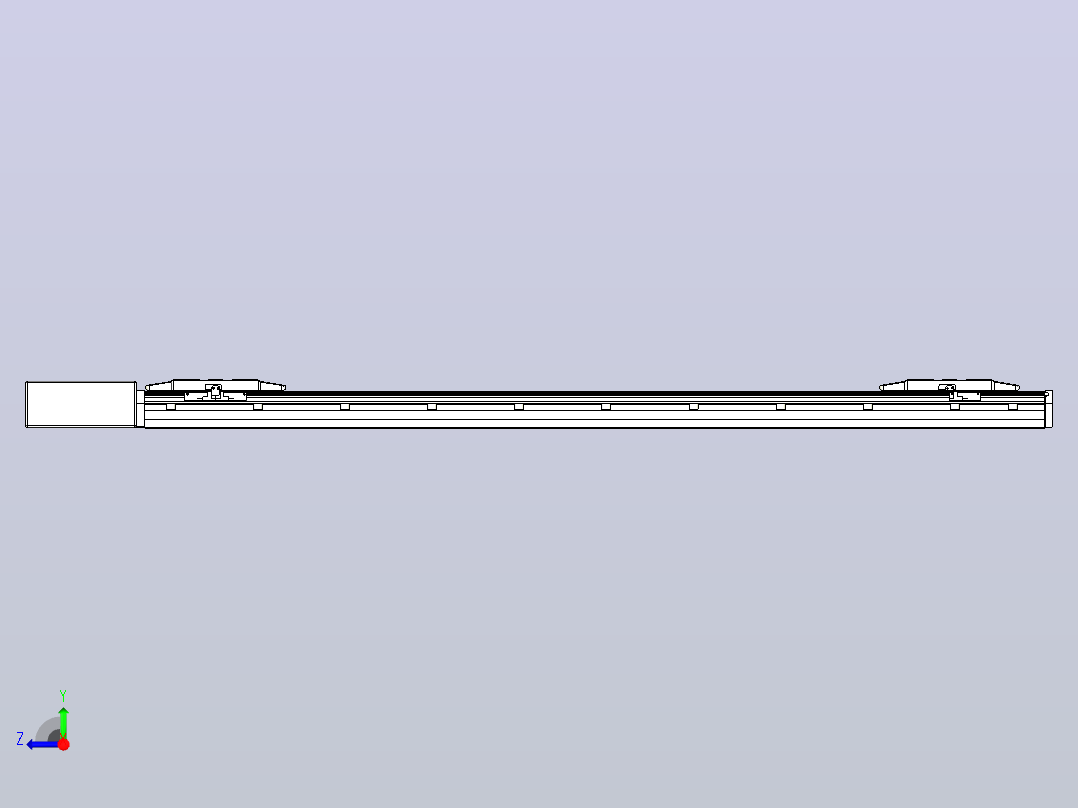 皮带直线轴双滑块型TPA-GCBS-150-P80-L500-QR-M75-N3右视图