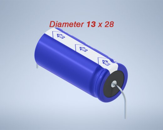 铝制轴向电解电容器。VX系列33uf 160v伏。13x28mm。间距31至38毫米缩略图
