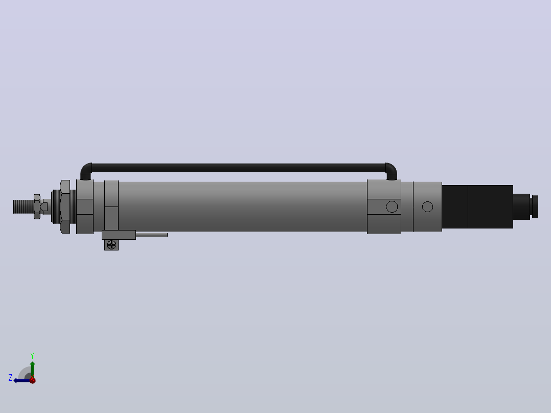 10Y-1K系列小型气缸(带阀带开关型)[10Y-1KSD40N200A8K1SD]右视图
