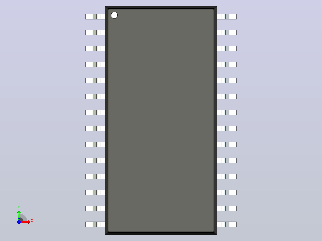 106x SOIC 封装（小外形集成电路）SOIC127P1194X253-28N前视图