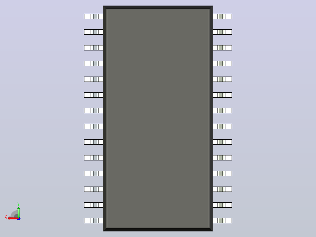 106x SOIC 封装（小外形集成电路）SOIC127P1194X253-28N后视图
