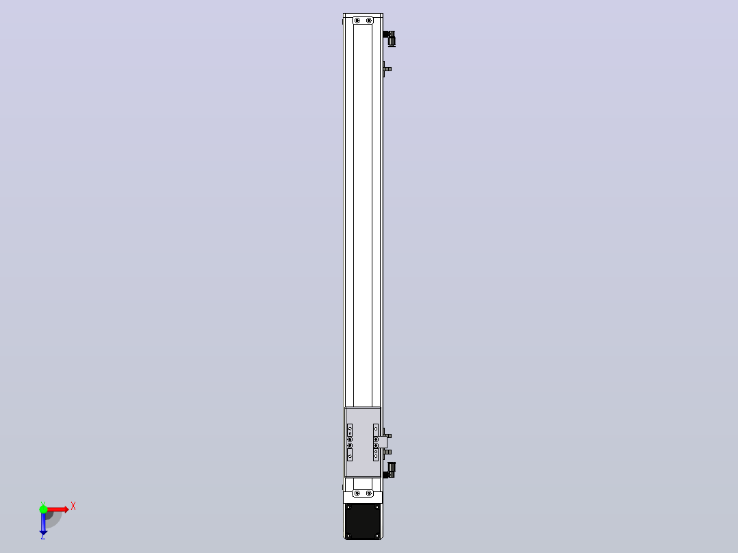 SCM6-600-BW-A57M滚珠花健、支撑座、滚珠丝杠、交叉导轨、直线模组俯视图