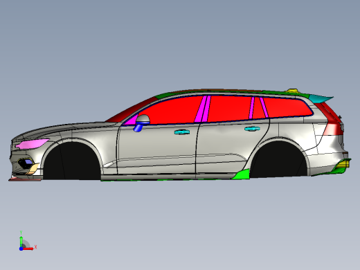 10-沃尔沃 v60 SolidWorks stp igs前视缩略图