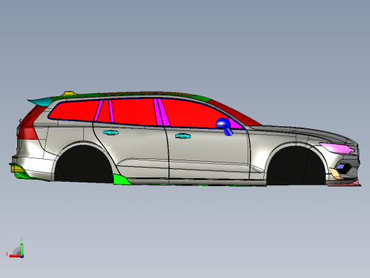 10-沃尔沃 v60 SolidWorks stp igs后视缩略图