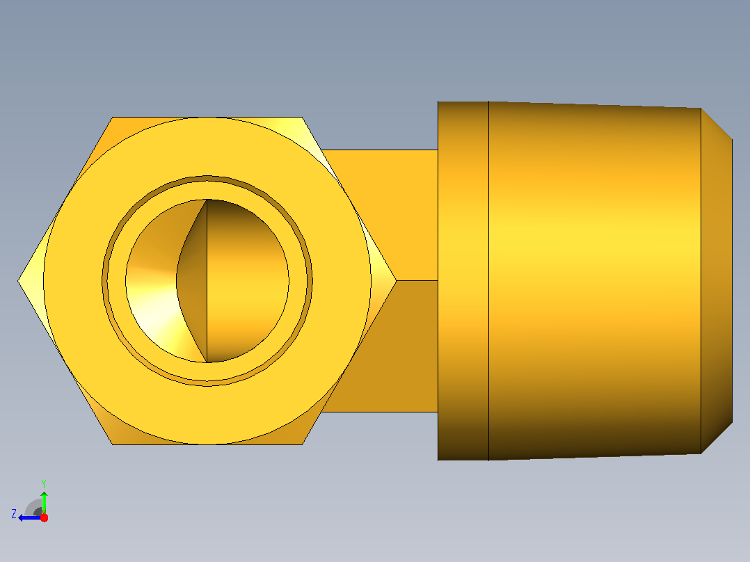169C 6 6压缩气动和液压导管接头右视图