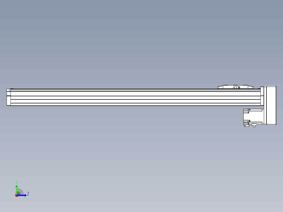 滚珠丝杠直线轴内置导轨TPA-GCR-80-1610C-L750-MP-M40-N3左视图