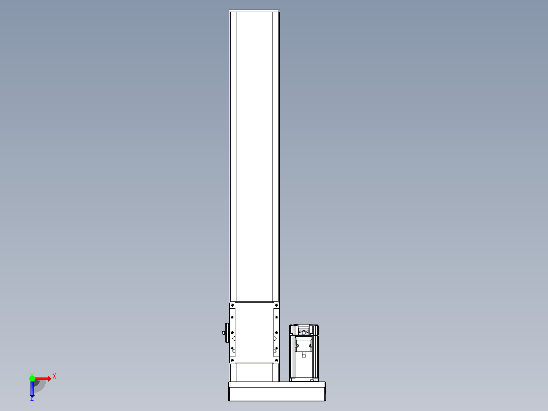 滚珠丝杠直线轴带导轨全封闭TPA-HCR-105D-1610C-L550-MR-C-P40-N3俯视图