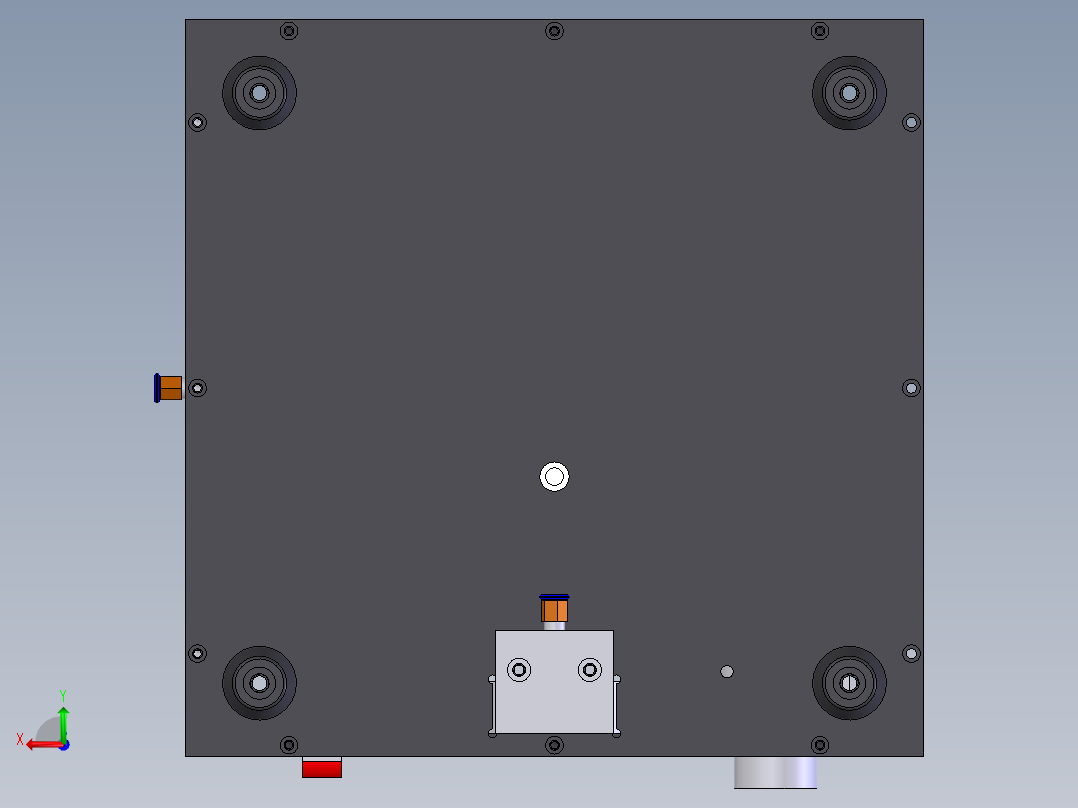 测试夹具后视图