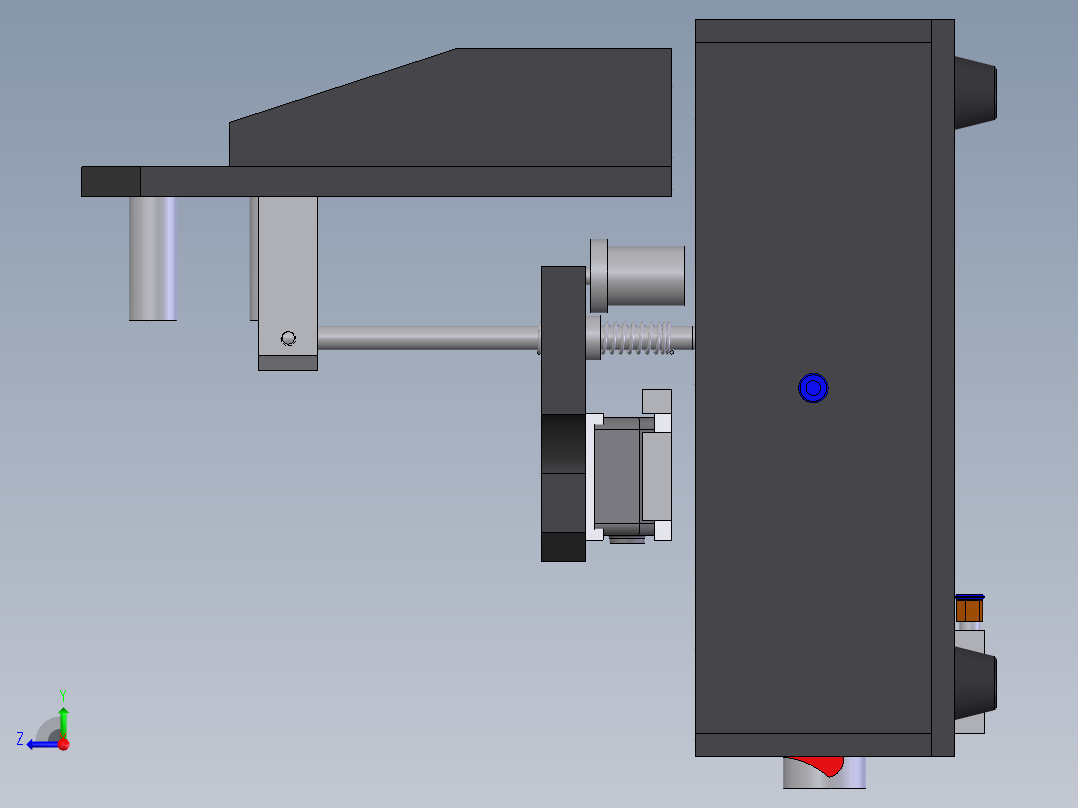 测试夹具右视图