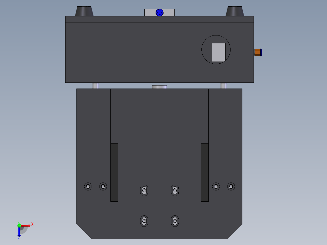 测试夹具俯视图