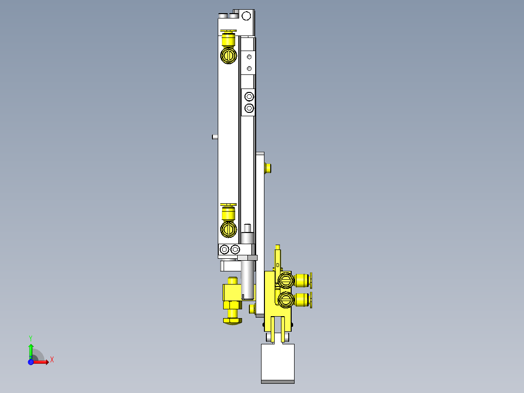 3位装载机构(不同行程)前视图