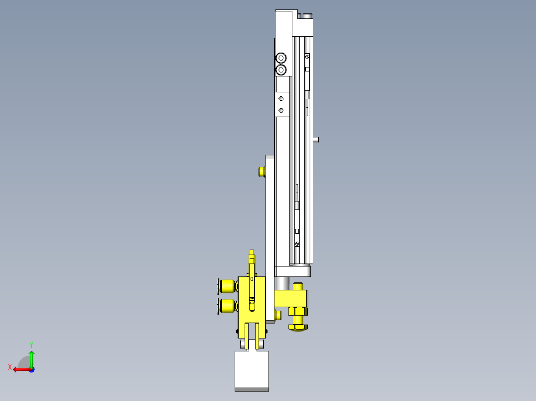 3位装载机构(不同行程)后视图