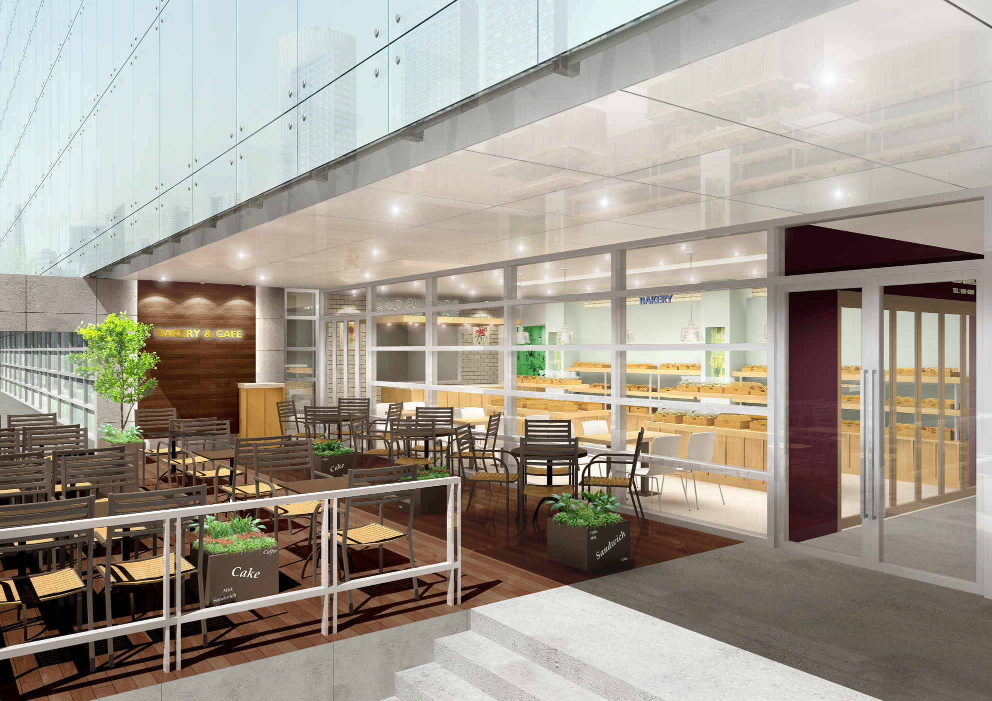 面包店装饰施工图及效果图