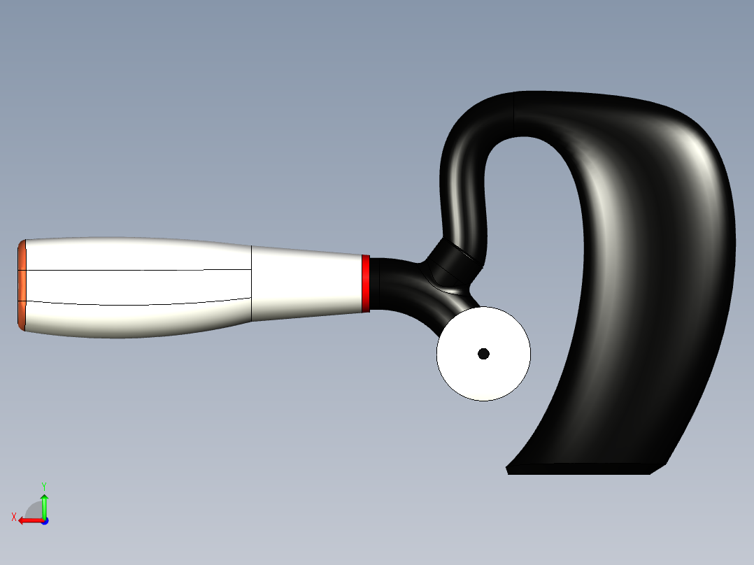 耳挂摄像机后视图