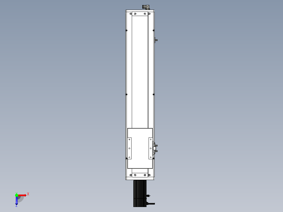 Toyo东佑达直线模组-ECH14-500-BC-200W+煞車俯视图
