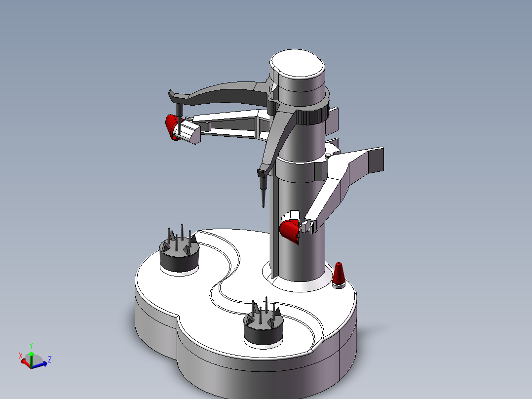 苹果去皮机三维+二维+说明书937446