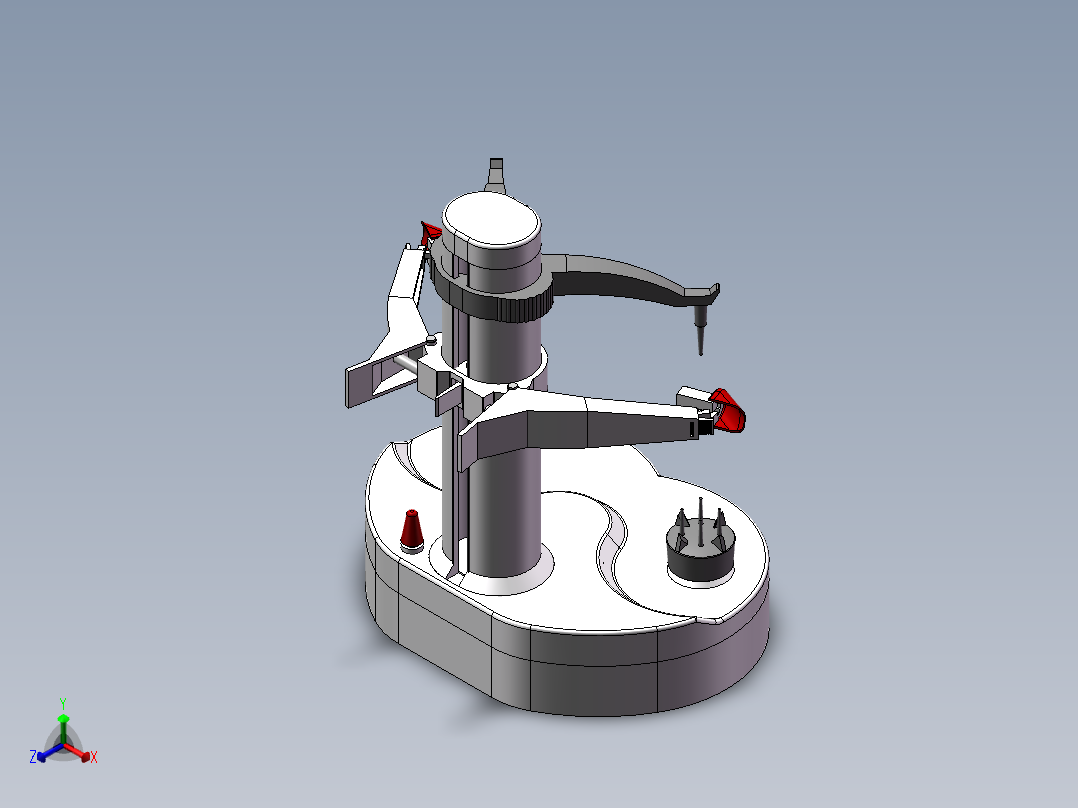苹果去皮机三维+二维+说明书937446正等轴测图